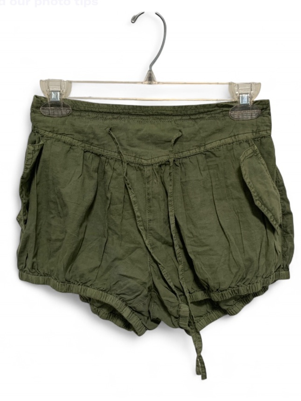 Kimchi Blue Green Drawstring Balloon Shorts